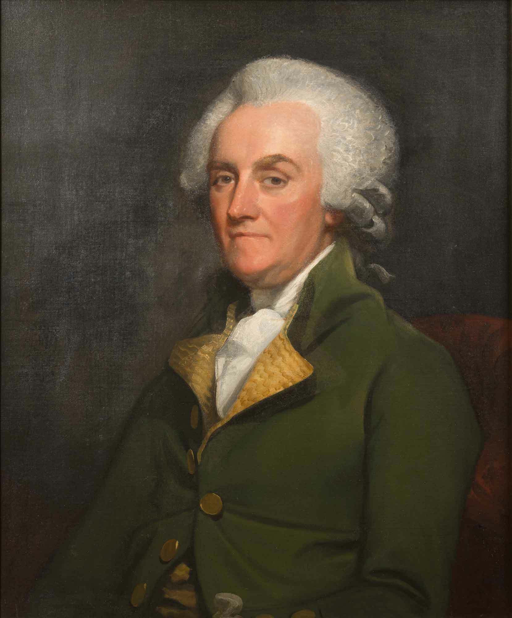 Portrait image of Benjamin Franklin's son William Franklin.