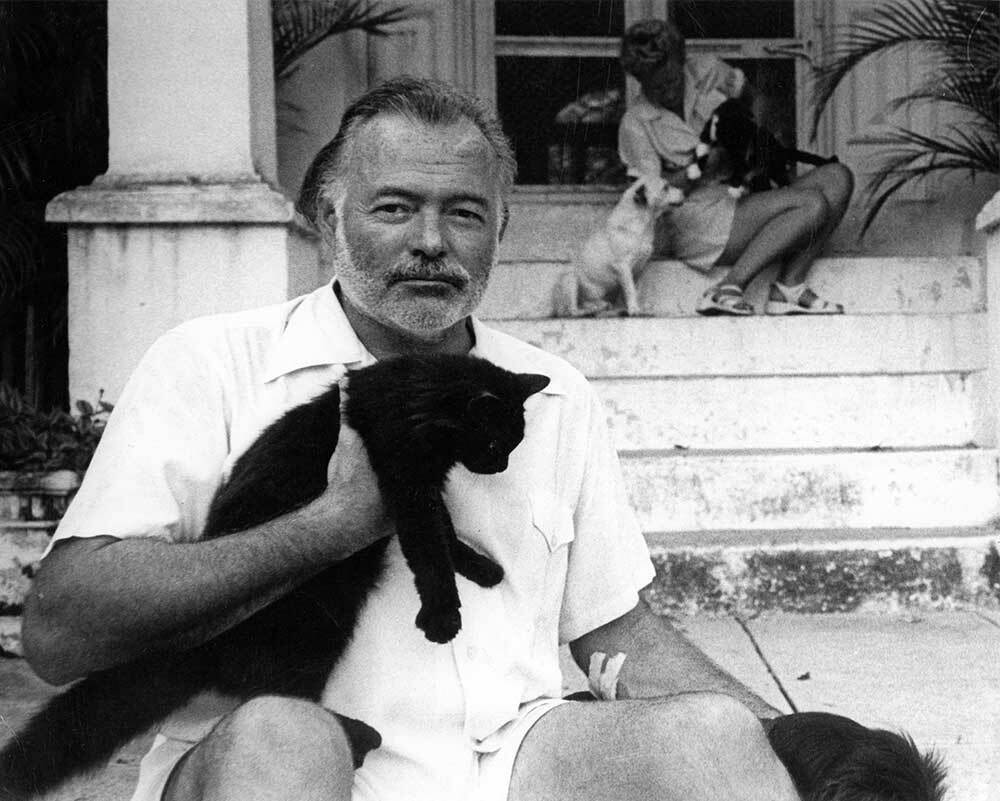 Ernest Hemingway with his fourth wife, Mary Welsh.