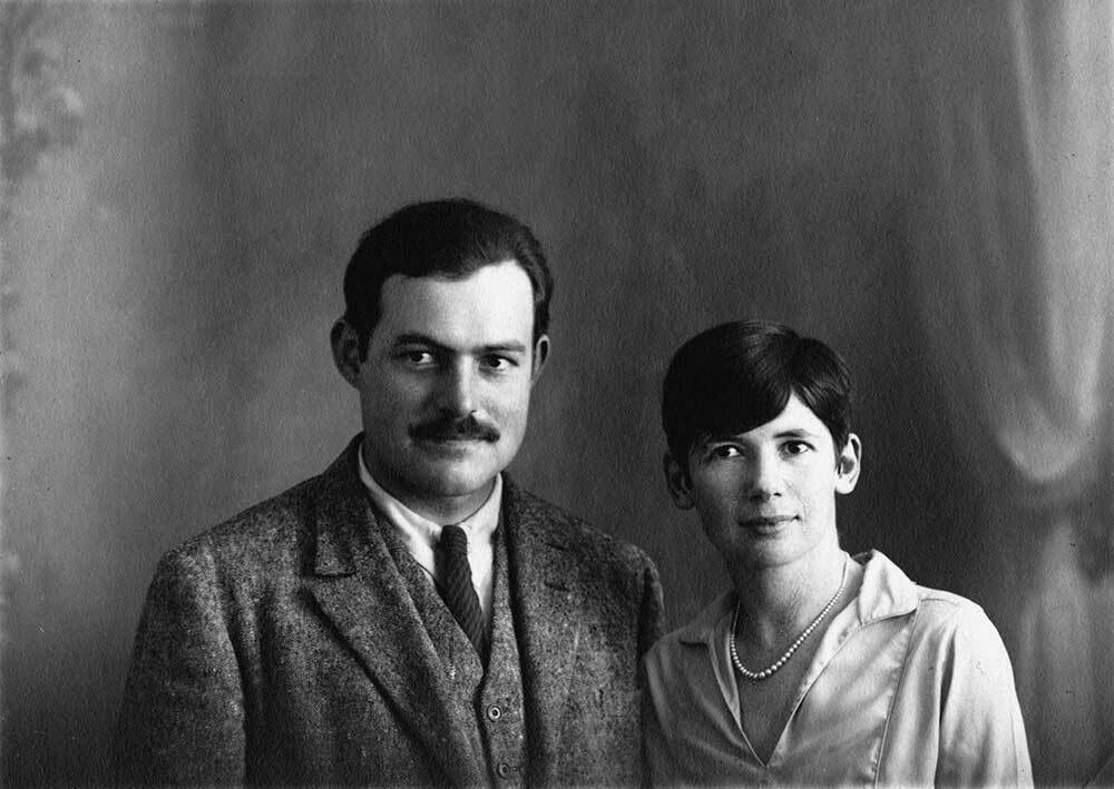 Ernest Hemingway and with his second wife, Pauline Pfeiffer