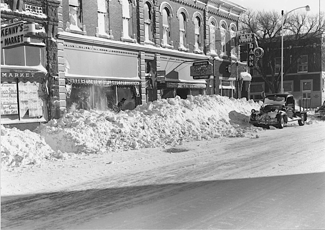 Luverne, Minnesota digs out after a big snowfall.