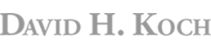 A gray text logo for David H. Koch.