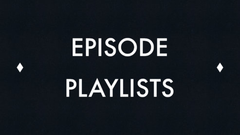 White text on a black background reads Episode Playlists. | Episode Playlists