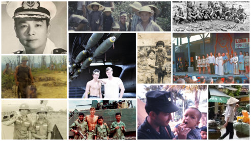A color collage of photos, made up of many user-submitted photos from the Vietnam era. They include American servicemembers and civilians as well as Vietnamese military personnel and civilians. | The Vietnam Story Project