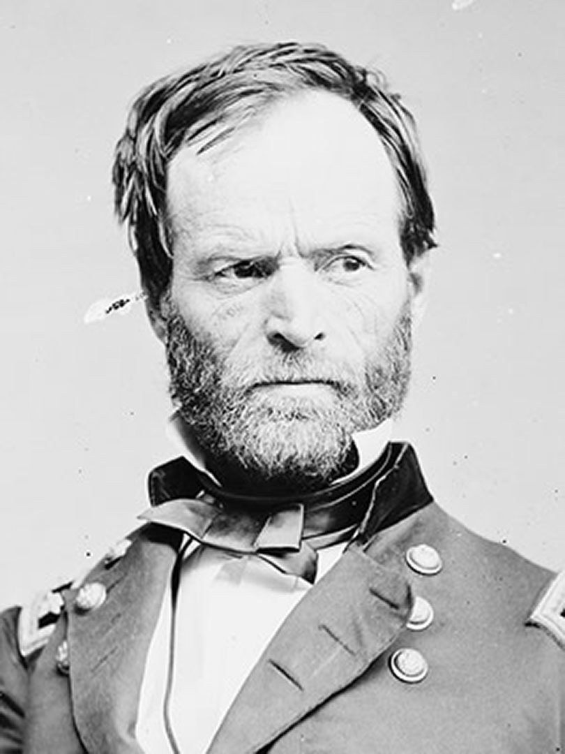 A black-and-white photo of William Tecumseh Sherman.